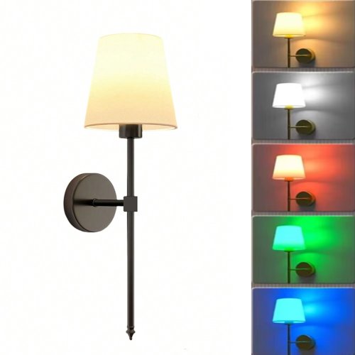 Zdjęcie Bezprzewodowa lampa ścienna zasilana bateryjnie Lampa ścienna z możliwością ściemniania, zdejmowana ...