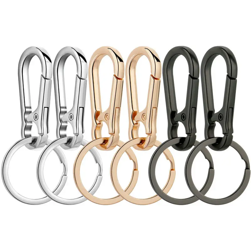 Bild von 6-teiliger Metall-Karabiner-Schlüsselanhänger – Praktischer Schlüsselorganizer mit robusten Clips für Auto- und Hausschlüssel