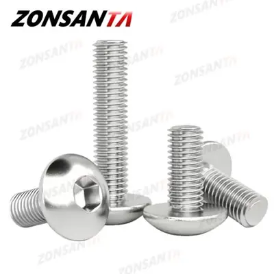 Image de Vis Inox à Tête Ronde M2 à M10 - Qualité 304