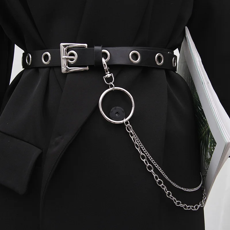 Bild von Stilvoller PU-Leder Gürtel mit Pin-Schnalle – Punk Look für Damen