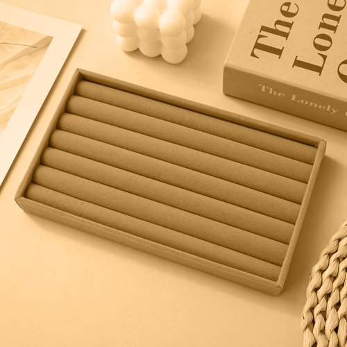 Afbeelding van Stapelbare fluwelen sieradenorganizer – elegante en draagbare houder voor ringen, oorbellen en kettingen met beschermende binnenlaag