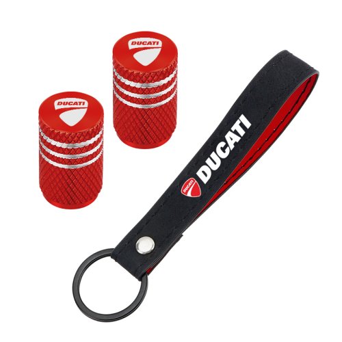 Afbeelding van Aluminium Motorfiets Wiel Band Klepstelen Caps Suede Sleutelhanger Voor Ducati Panigale Diavel Superleggera V4 V2 Scrambler