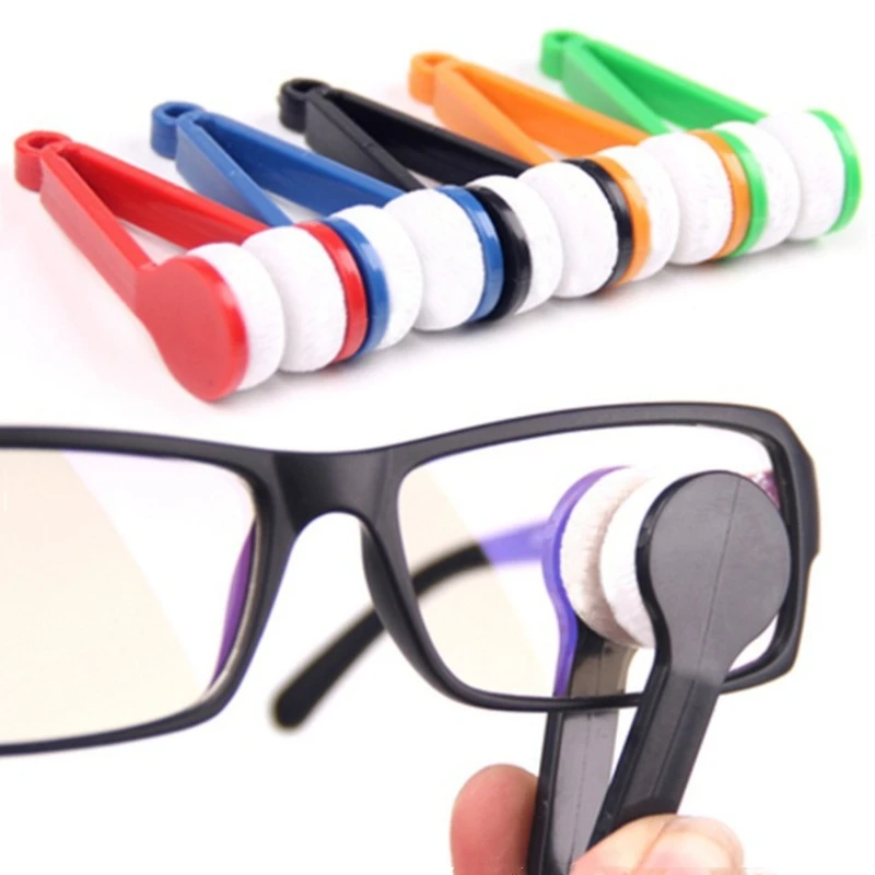 Image de Nettoyeur de Lunettes Portable - Mini Brosse + Microfibre