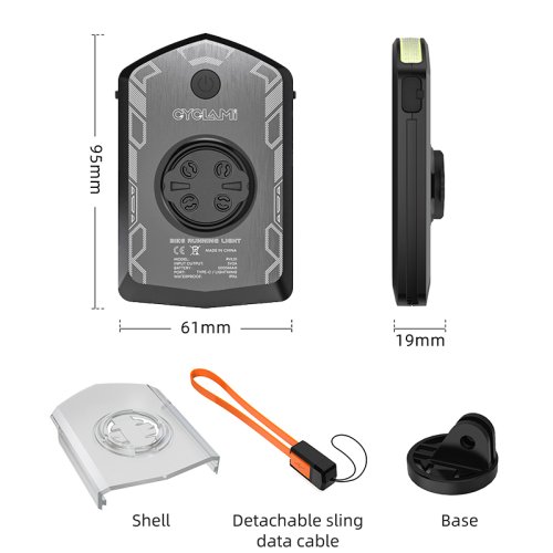 Imagen de CYCLAMI RVL01 Faro de bicicleta Luz delantera diurna 5000mAh Visibilidad de seguridad en bicicleta Luz de ciclismo para carga Garmin XOSS IGS
