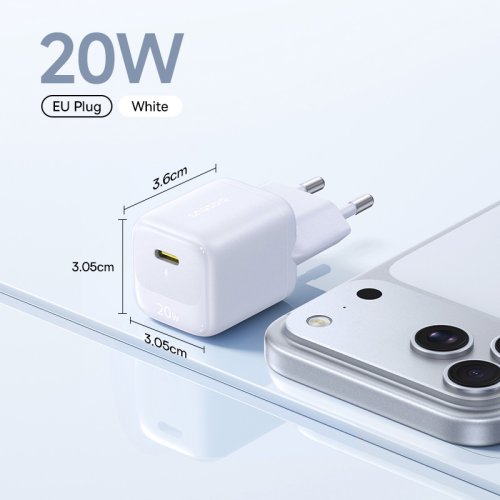 Imagen de Baseus USB tipo C cargador 20W cargador USB C portátil soporte tipo C PD carga rápida para iPhone 15 14 13 12 Pro Max 11X8 Plus