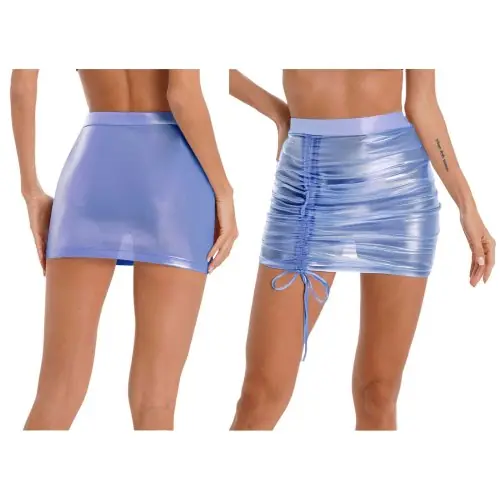 Image de Jupe Mini Transparente Métallique - Style Disco & Bar