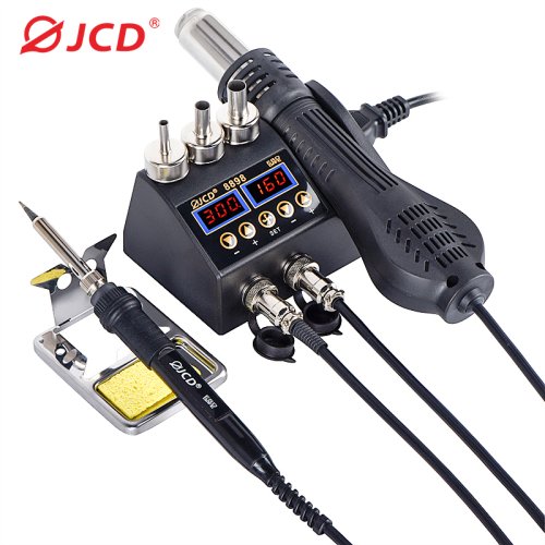 Afbeelding van 2-in-1 Solderstation met LCD Display - Professioneel Reparatiegereedschap