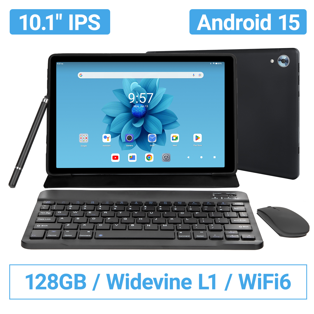 Image de Tablette Android 10 Pouces 8 Cœurs 24Go + Clavier et Stylet