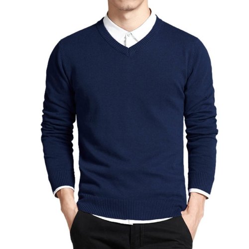 Imagen de Suéter Masculino de Algodón - Estilo Coreano Moderno