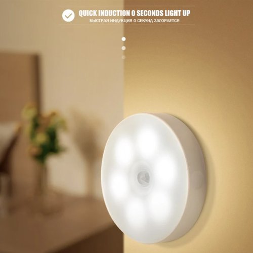 Bild von Intelligente magnetische Sauglampe aus Holz, LED-Lade-Nachtlicht, Treppenhaus, Flur, Schlafzimmer, Atmosphäre, menschlicher Körper, Sensing-Licht