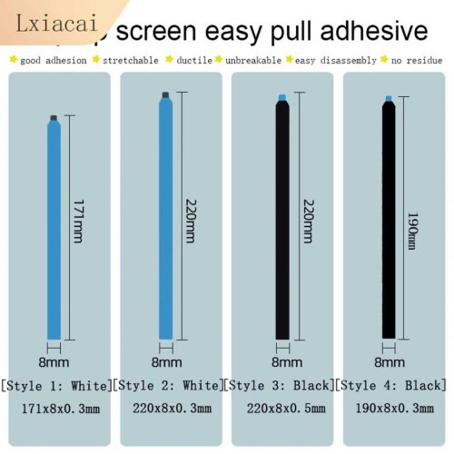Image of Premium Double-Sided Adhesive Tape for Laptop and Cell Phone Screen Repair – Thickened 0.5mm, Easy-Pull Glue for LCD Display Assembly and Refurbishing