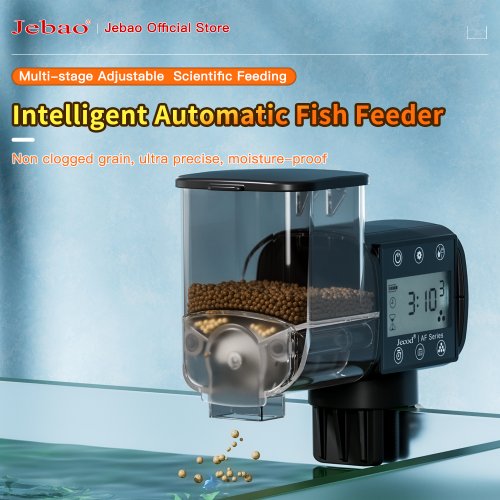 Immagine di Alimentatore Automatico Intelligente per Acquario con Wi-Fi e Telecomando: Timer Digitale per Alimentazione dei Pesci