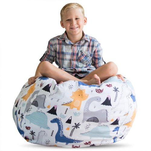Imagen de Sofá Puff Multifuncional con Almacenamiento para Juguetes, Silla de Beanbag para Niños con Cremallera, Diseño Cómodo y Práctico para Habitaciones Infantiles