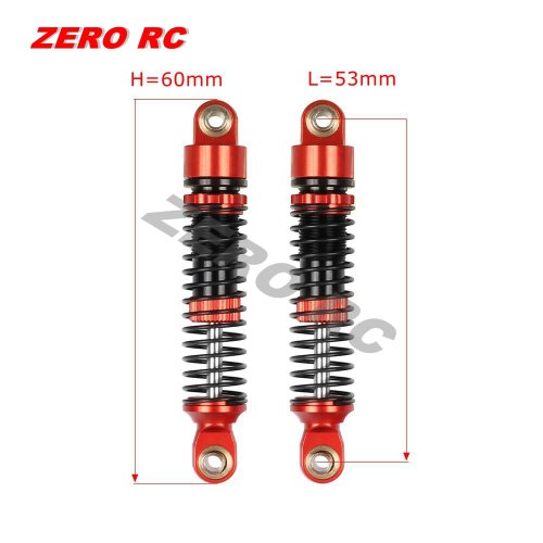 Imagen de Amortiguador de aceite roscado de METAL de 53mm, 59mm, 65mm, 71mm y 77mm para Mini Crawler MN WPL, coche de juguete Rc 1/18 TRX4M Bronco FMS