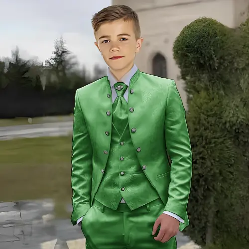 Image de Costume Garçon 3 Pièces - Blazer, Gilet & Pantalon