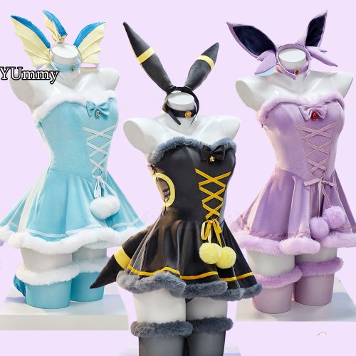 Zdjęcie Nowy kostium cosplay Vaporeon Umbreon Sylveon na Halloween, Boże Narodzenie, festiwal, imprezę, codzienny modny kostium do odgrywania ról