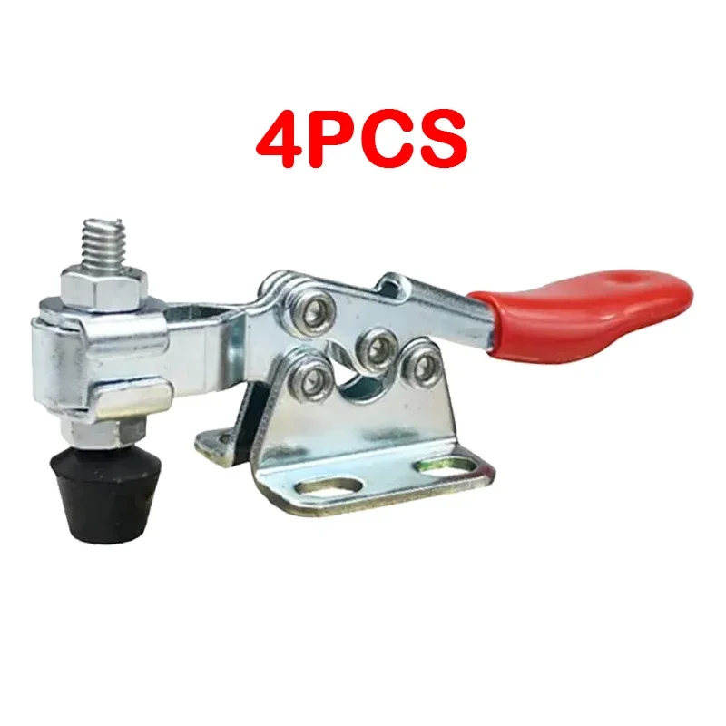 Immagine di Morsetto Rapido Orizzontale e Verticale 4 Pezzi con Mandrino GH 201 per Lavorazione del Legno, Macchina per Incidere e Compressore - Kit Completo da 27 kg