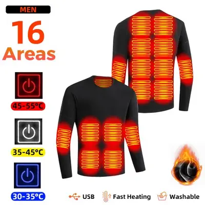 Image de Pantalon chauffant USB - 28 zones de chaleur pour moto, ski & outdoor