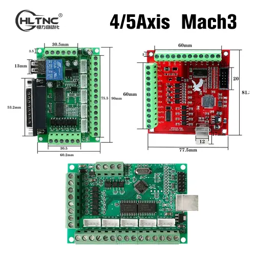 Image de Contrôleur CNC 4/5 Axes USB & LPT - Carte Pilote Mach3 100kHz