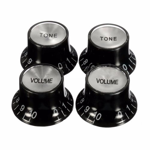 Immagine di Manopole per Chitarra LP/SG - 4 Pezzi in Argento