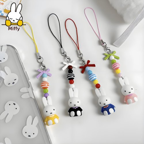 Immagine di Portachiavi Kawaii Miffy – Coniglio Cartoon Y2K Punk
