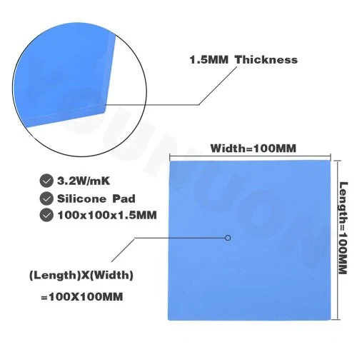 2PCS 100XX1.5MM blu