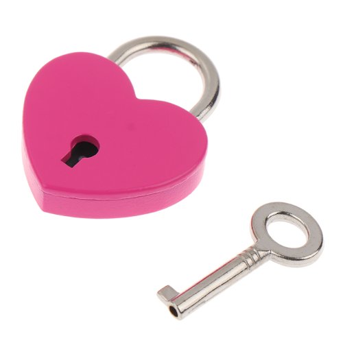 Afbeelding van 1Set Hartvorm Hangsloten Bagage Hardware Sloten Met Sleutelslot Voor Reizen Bruiloft Sieraden Doos Dagboek Boek Koffer Kerstcadeau