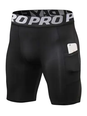 Image de Short de Sport Homme avec Poches - Leggings de Compression