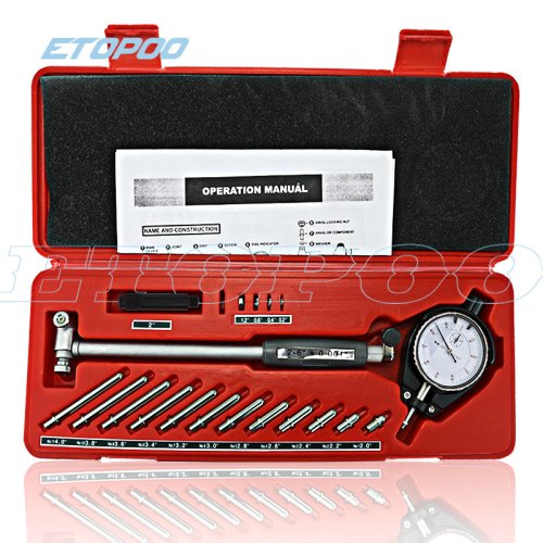 Image of Precision Dial Bore Indicator Gauge for Deep Engine Hole Measurement, 50-160mm Range with 0.01mm Accuracy