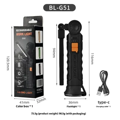 Image de Lampe de Travail LED 450LM avec Magnétisme et USB-C