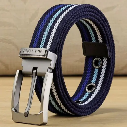 Image de Ceinture Homme Tissu Rayée - Style Décontracté & Élégant