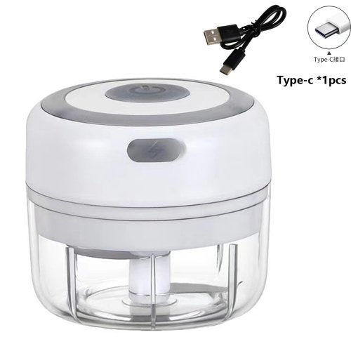 Afbeelding van Elektrische Mini Knoflaakpers & Chopper met Oplaadbare USB Lithiumbatterij – Compacte Keukenhulp voor Snelle Knoflook en Vleesverwerking