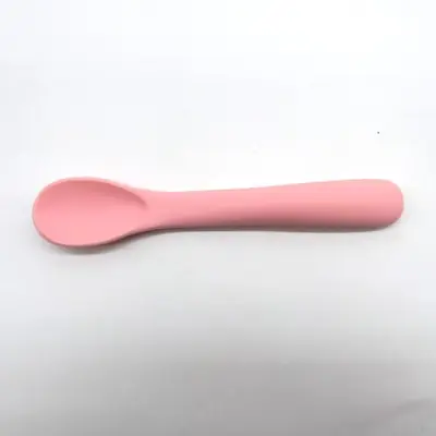 Image de Cuillère et Fourchette Entraînement Bébé - Silicone Souple Sans BPA