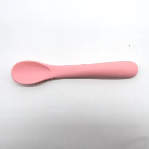 Image de Cuillère et Fourchette Entraînement Bébé - Silicone Souple Sans BPA