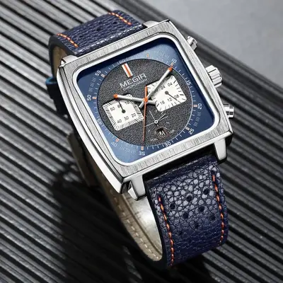 Image de Montre Homme Chronographe Bleue - Style Sportif & Élégant