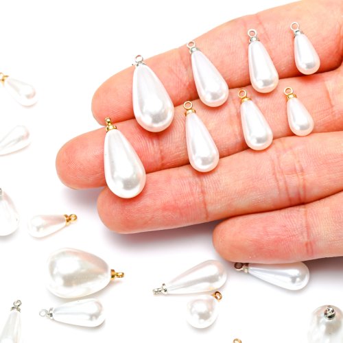 Image de Pendentifs Imitation Perle Goutte - 20 Pièces pour Bricolage Bijoux