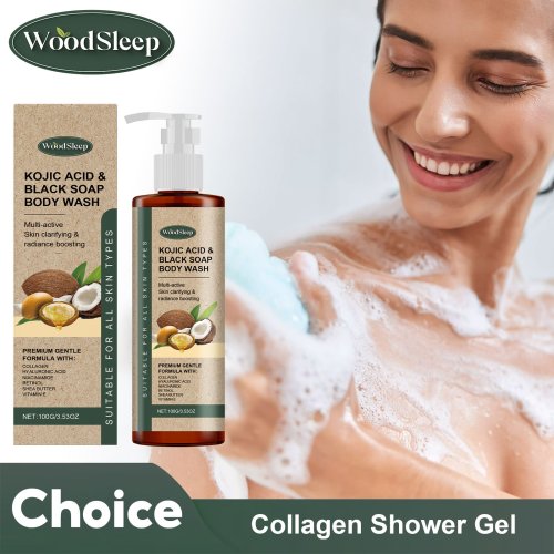 Afbeelding van Collageen Douchegel Fleuren Lichaam Lichter Fijne Lijntjes Olie Controle Blijvende Frisse Hydraterende Huid Peeling Kojiczuur Body Wash
