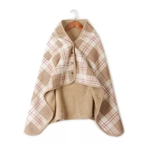 Immagine di Coperta scozzese spessa Coperta indossabile invernale calda Coperta da viaggio per ufficio per adult...
