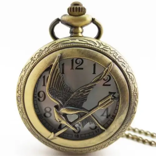 Image de Montre de Poche Rétro Hunger Games - Design Mockingjay