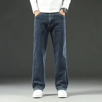 Image de Jean homme large confortable coupe droite printemps-automne