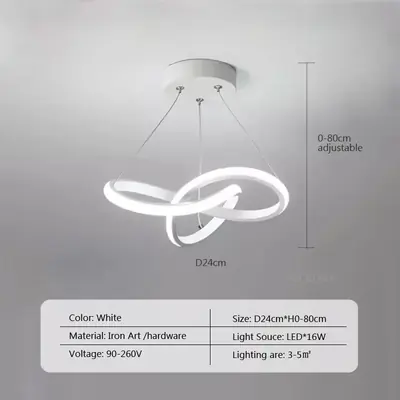 Image de Lampe Suspension Nordique LED - Éclairage Moderne pour Salon, Salle à Manger & Chambre