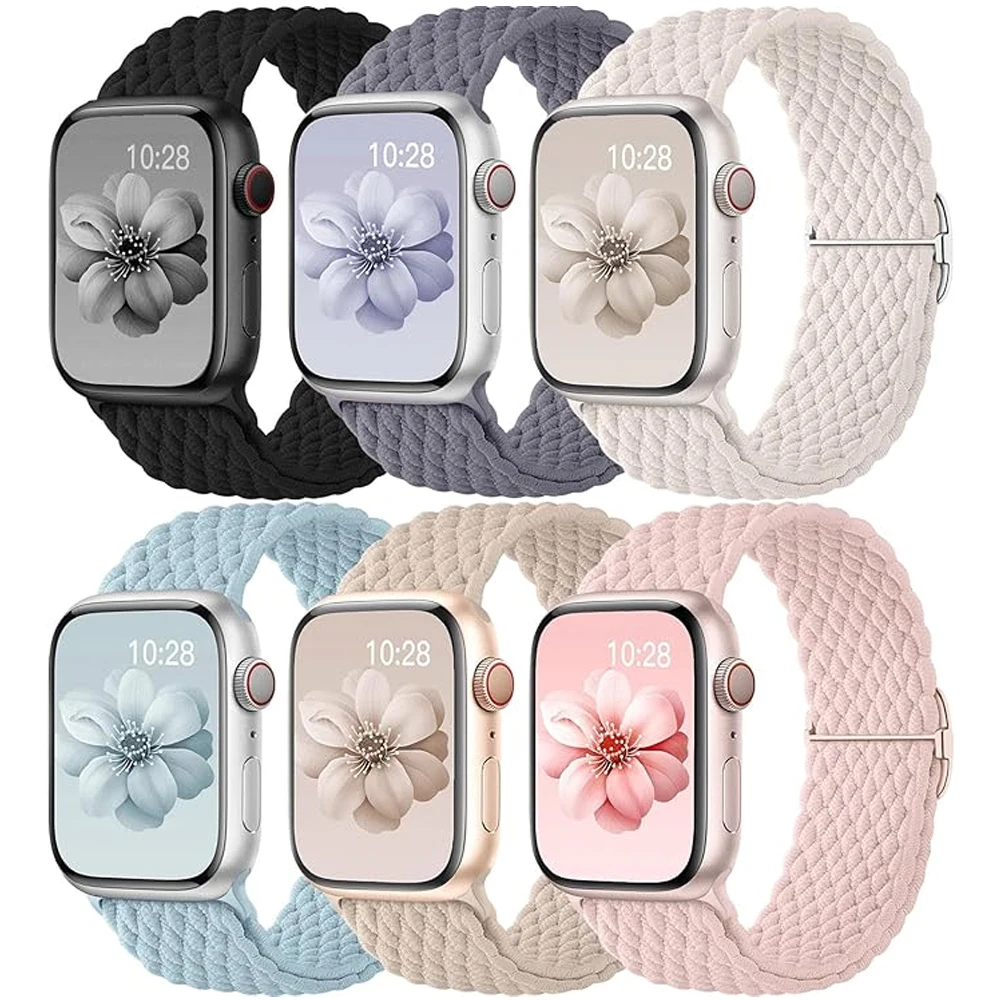 Afbeelding van Stijlvolle gevlochten nylon band voor Apple Watch