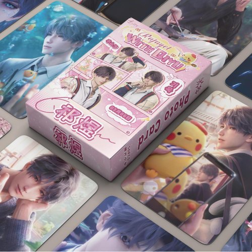 Image of 50-Pack High-Definition Photocards Featuring Rafayel from Game Love and DeepSpace – Laser Lomo Style Personal Character Cards for Cosplay and Collecting
