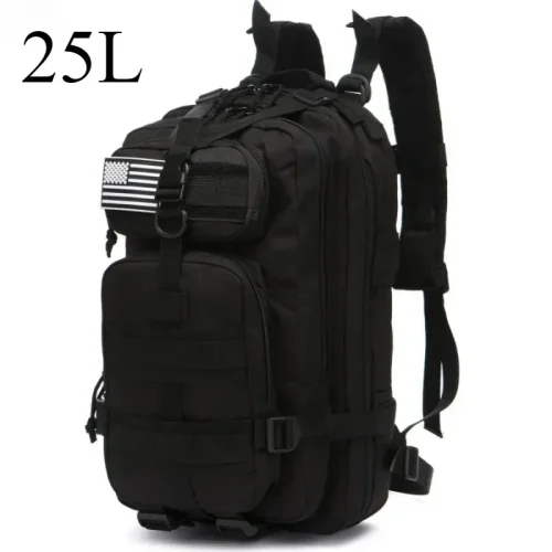 Imagen de Mochila táctica Molle de 25L/50L, bolsas para exteriores, mochila para senderismo, Camping, senderismo, caza, pesca, bolsas de gimnasio, mochilas