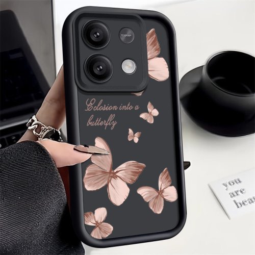 Imagen de Funda Mariposa Dorada a prueba de golpes para Xiaomi Redmi Note 13 12 11 10 Pro 4G 11s 14 Funda Poco F6 X6 X5 14T 11T 13T Pro 5G