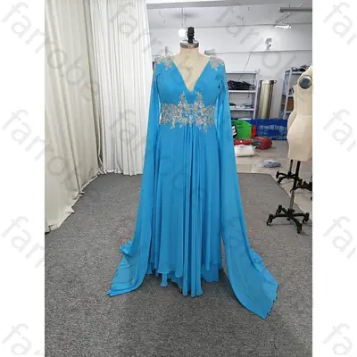 Image de Robe Bleue Élégante Maman de la Mariée