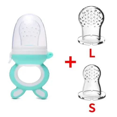 Image de Mangeoire à Fruits Silicone 3 Pièces pour Bébé