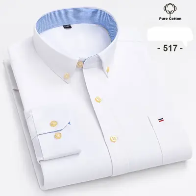 Image de Chemise Oxford Homme Blanc Coton 100% - Coupe Cintrée Grande Taille