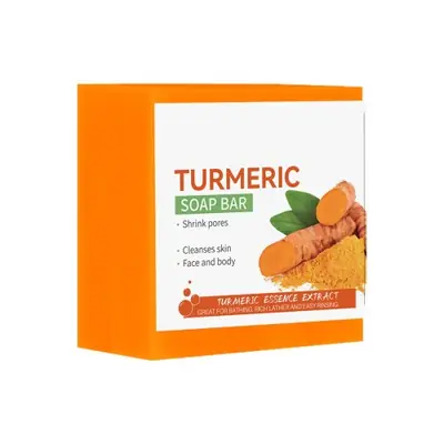 Image de Savon au Curcuma Éclaircissant - Peau Douce & Lumineuse