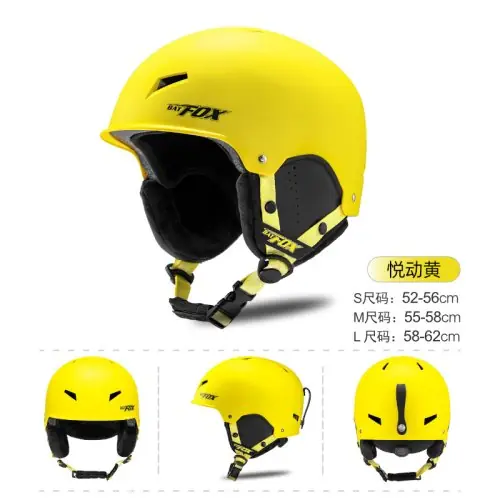 Image de Casque de Ski Batfox Bleu - Protection Anti-Impact pour Tous les Sports d'Hiver